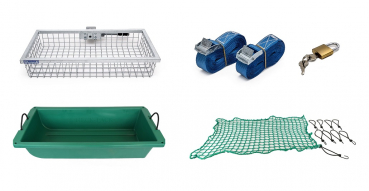Heck-Pack Jungjägerpaket: Heckträger + Wildwanne + Abdecknetz (1000x500x175mm)